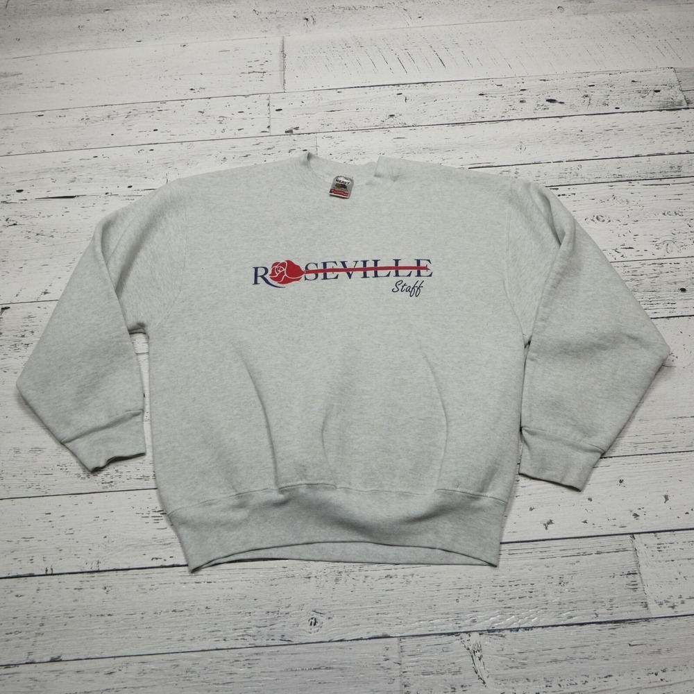 VINTAGE Rossville High School Staff‎ Sweatshirt Adult Large Minnesota USA Made